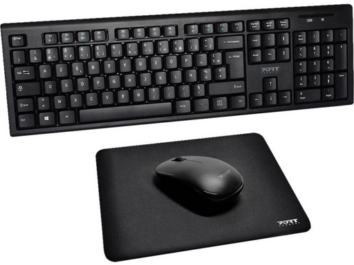 Pack sans fil 2.4 GHz : Clavier + Souris + Tapis Azerty